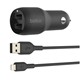 Belkin 24W  Hızlı Araç Şarj Cihazı 2 Port USB Siyah