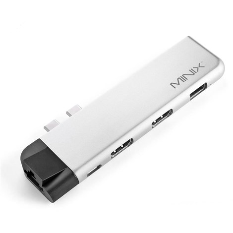 Minix USB-C Dual-Head Multiport Adapter 2 x HDMI Silver