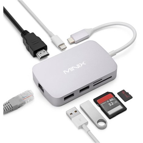 Minix USB-C Multiport Adapter HDMI Silver