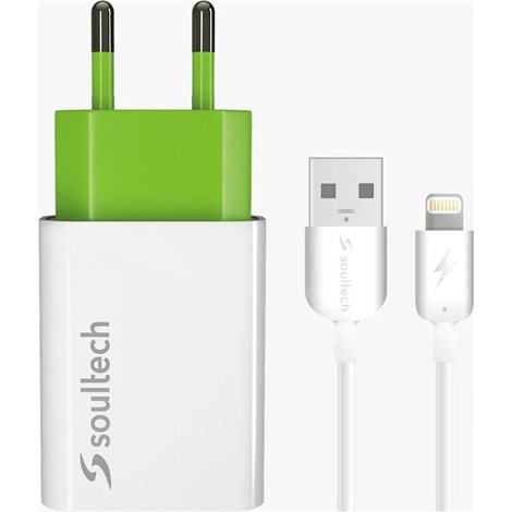 Soultech 2.1A Iphone Comfort Seyahat Şarjı + 2A Usb Kablo