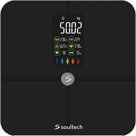 Soultech AT001B WellDone Bluetooth Smart Body Fat Scale Black