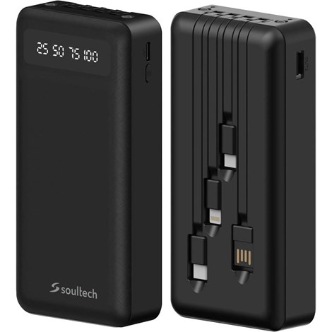 Soultech BT242 Hydra 20.000 mAh Powerbank 3in1 Siyah